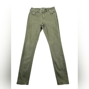 Old Navy Rockstar Jeans Womens 6 Super Skinny Mid Rise Olive Green Goblincore